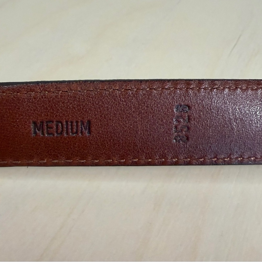 Vintage Coach Mahogany Brown Leather Belt Brass Buckle 8528 EUC - Picture 11 of 14